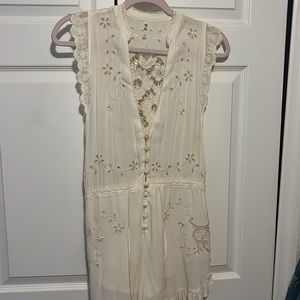 Spell white lace romper